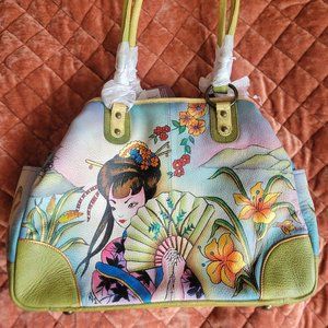 NEW w/ Tags. Anuschka Leather Hand Painted